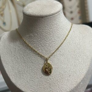 - 18K Gold plated rose necklace